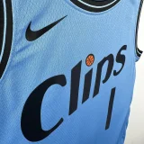 24-25 Clippers HARDEN #1 Blue City Edition Top Quality Hot Pressing NBA Jersey