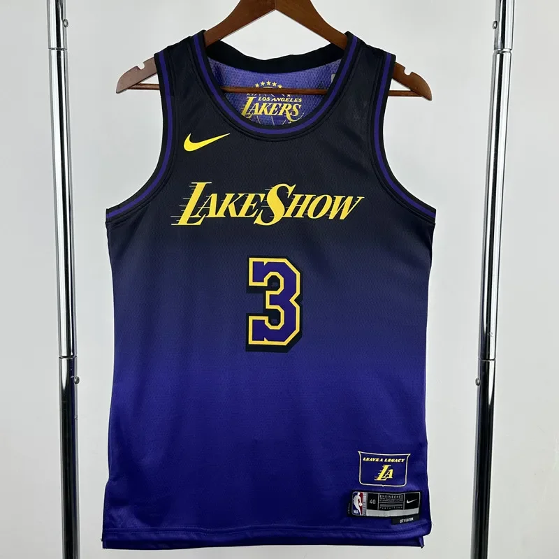 24/25 LAKERS DAVIS#3 Royal Blue City Edition Top Quality Hot Pressing NBA Jersey