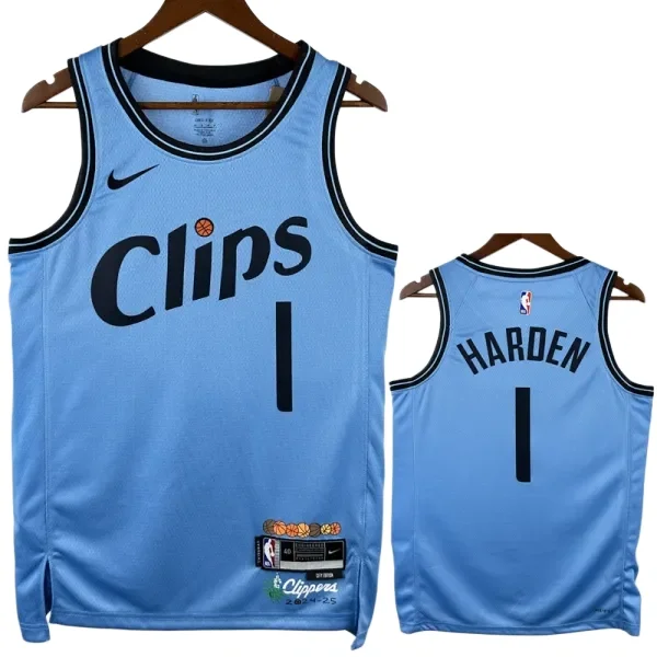 24-25 Clippers HARDEN #1 Blue City Edition Top Quality Hot Pressing NBA Jersey