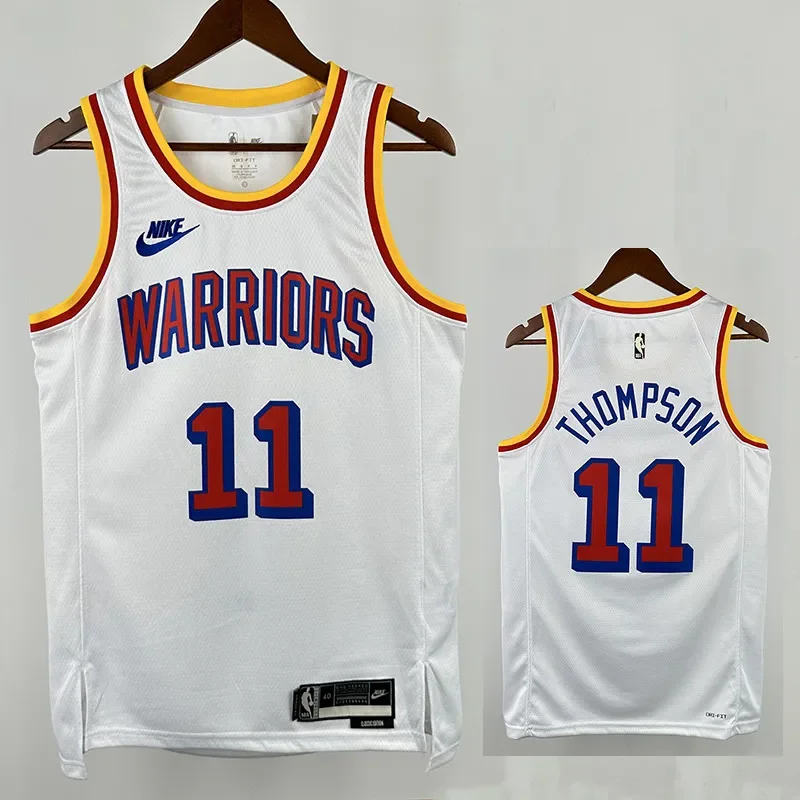 24/25 WARRIORS THOMPSON # 11 White Retro Top Quality Hot Pressing NBA Jersey