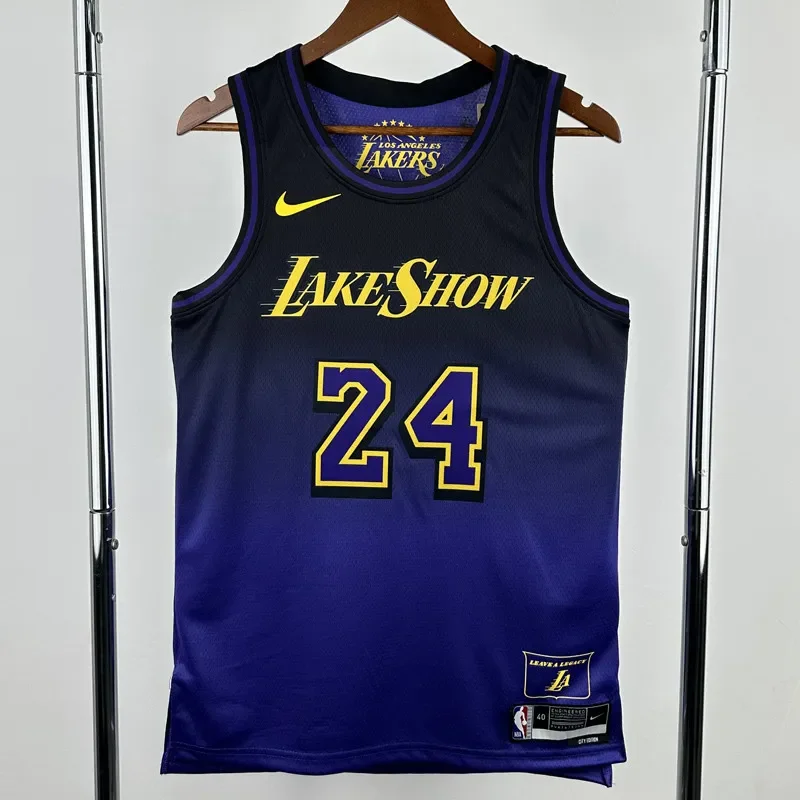24-25 LAKERS BRYANT #24 Royal blue City Edition Top Quality Hot Pressing NBA Jersey