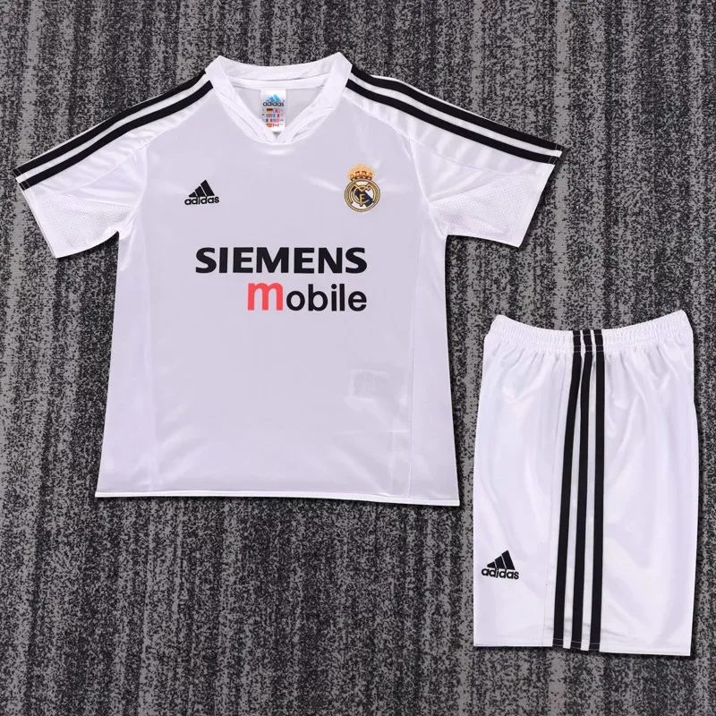 2004-2005  Real Madrid Home Kids Retro Soccer Jersey