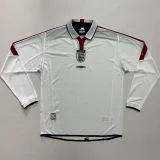 2004 England Home Long Sleeve Retro Soccer Jersey