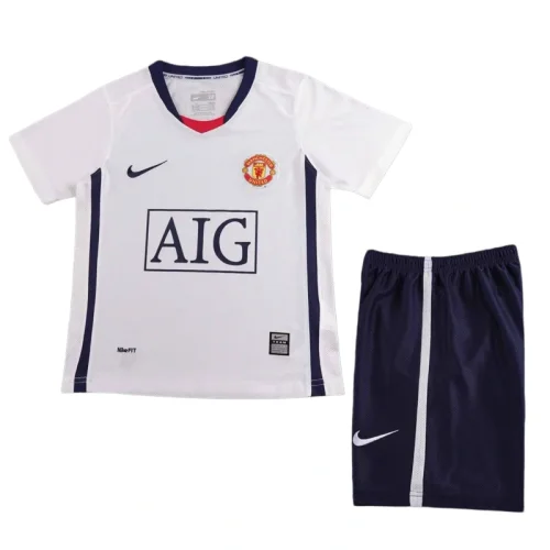 2008-2009 Manchester United Away Kids Retro Soccer Jersey