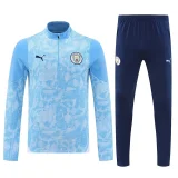 2025-26 Mens Manchester City Sky Printing Half Pull Tracksuit