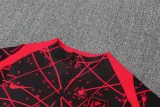 2025-26 Mens  Atletico Madrid Red Black Half Pull Tracksuit (半拉链)