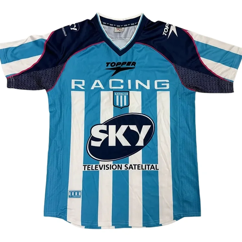 2001-2002 Racing Club Home Retro Soccer Jersey