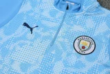 2025-26 Mens Manchester City Sky Printing Half Pull Tracksuit