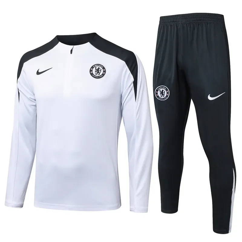 2025-26 Mens Chelsea  white Half Pull Tracksuit #B2576