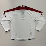 2004 England Home Long Sleeve Retro Soccer Jersey