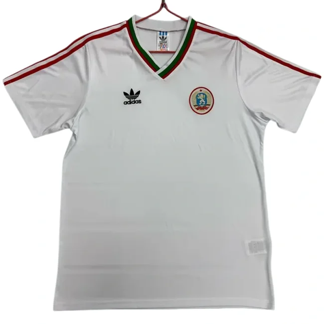 1986 Bulgaria White Retro Soccer Jersey