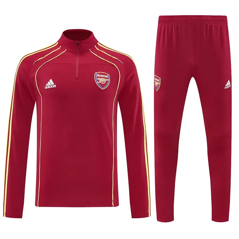 2025-26 Arsenal Red Retro Edition Half Pull Tracksuit