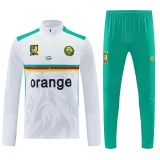 2025-26 Mens Cameroon White Half Pull Tracksuit