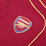 2025-26 Arsenal Red Retro Edition Half Pull Tracksuit