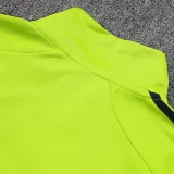 2025-26 Mens  Real Madrid Green Retro Edition Half Pull Tracksuit  #B2545