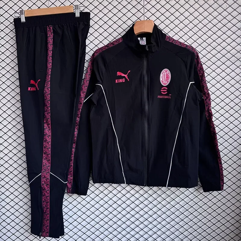 2026-27 AC Black Windbreaker Tracksuit