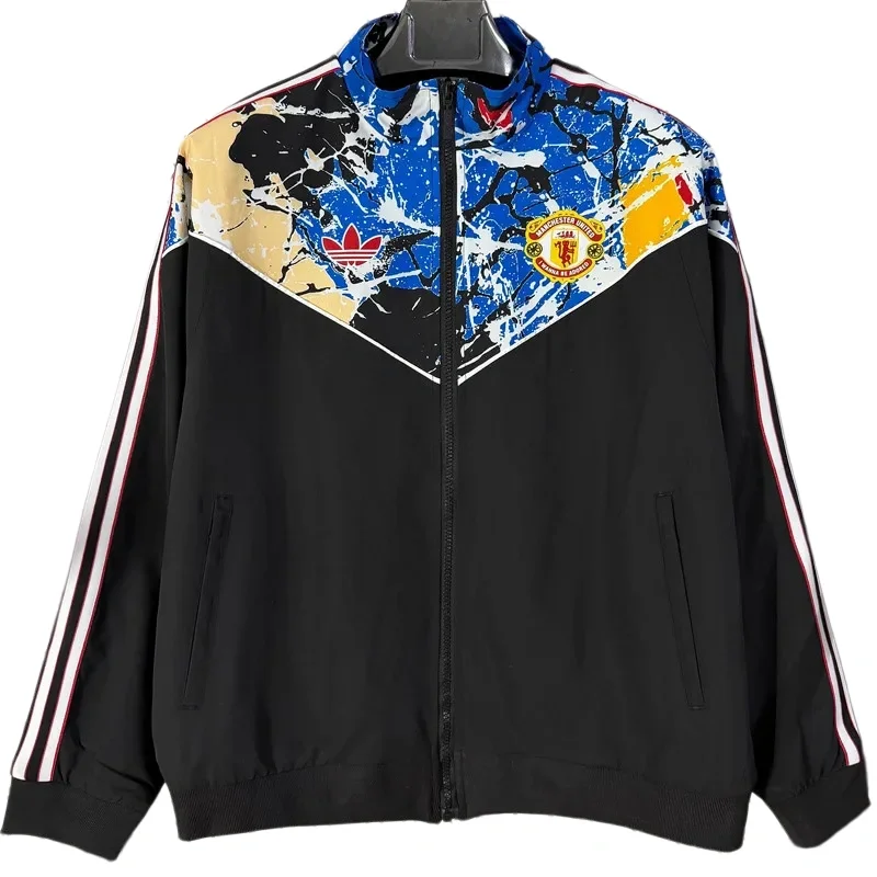 2026-27 Manchester United Black White Windbreaker