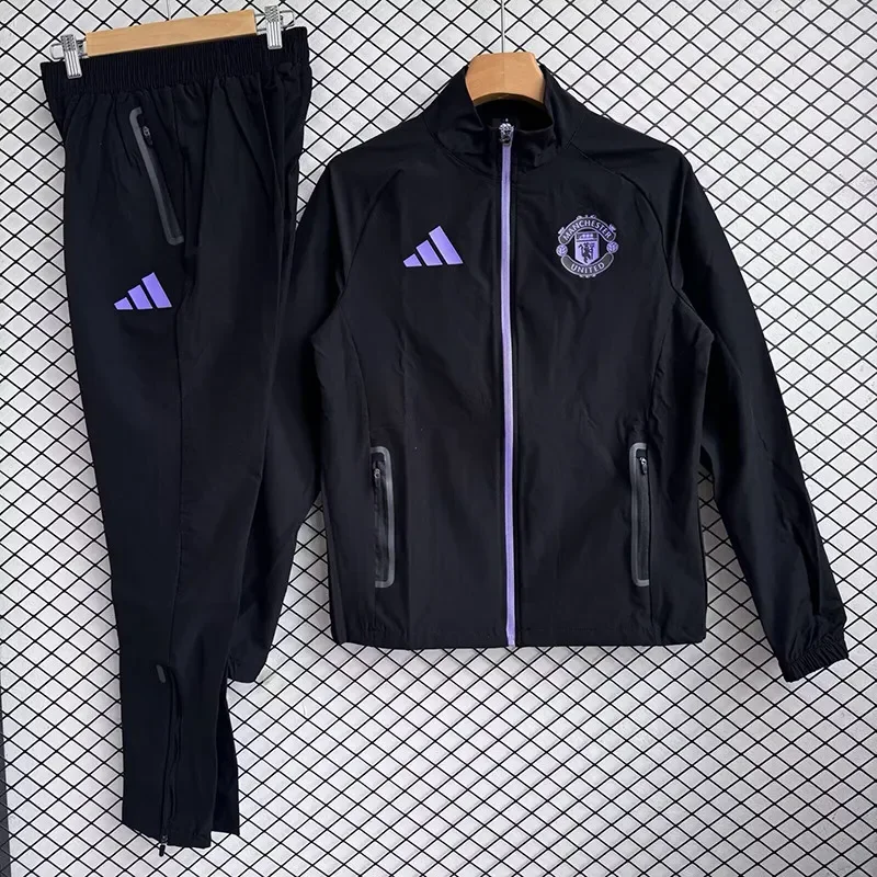 2026-27 Manchester United Black Windbreaker Tracksuit