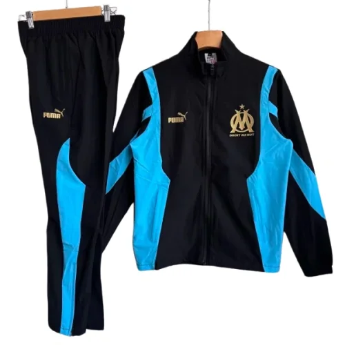2026-27 Marseille Black Blue Windbreaker Tracksuit