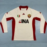 2001-2002 Mens Roma Away Long Sleeve Retro Soccer Jersey
