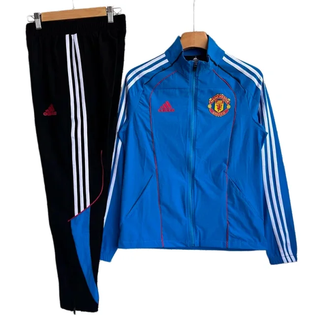 2025-26 Mens Manchester United Blue Windbreaker Tracksuit
