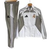 2025-26  Real Madrid Grey White Windbreaker Tracksuit