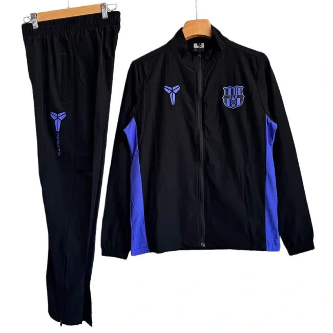 2025-26  Barcelona Black Windbreaker Tracksuit