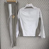 2025-26  Real Madrid Grey White Windbreaker Tracksuit