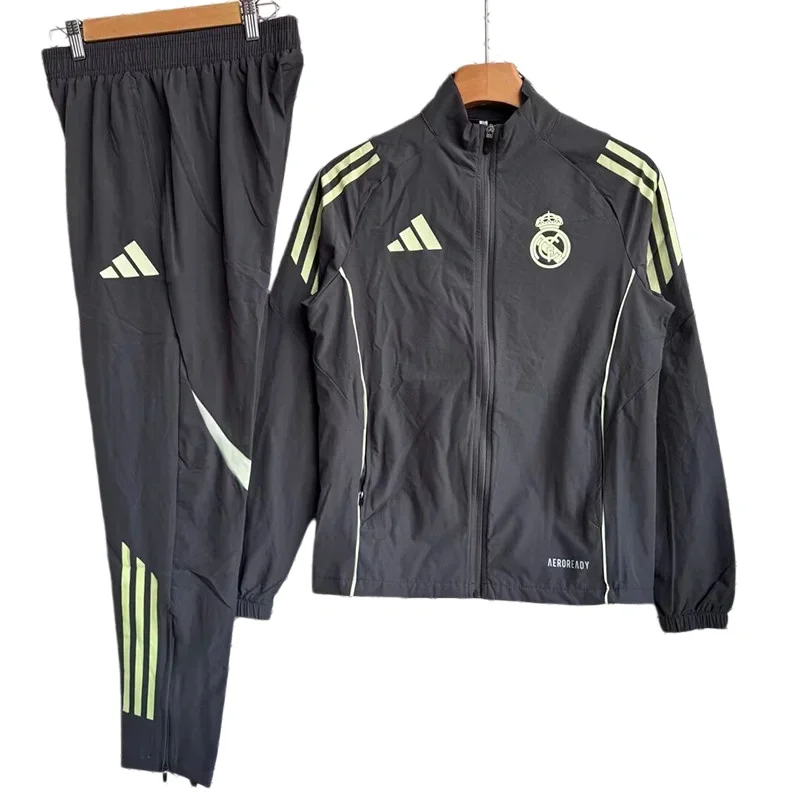 2025-26  Real Madrid  Dark Grey Windbreaker Tracksuit