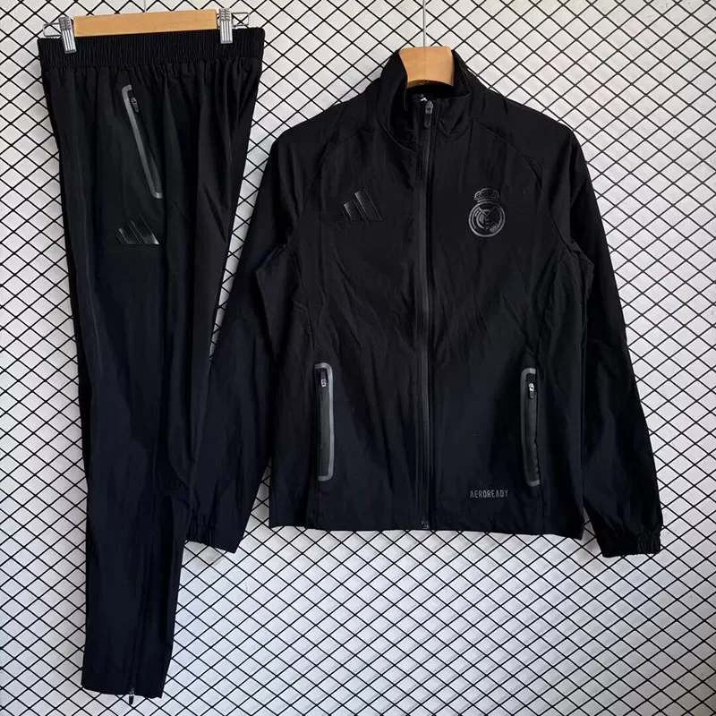 2026-27 Mens Real Madrid black Windbreaker Tracksuit