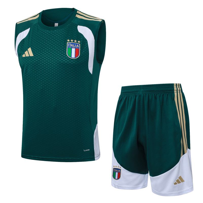 2026-27  Italy dark green vest training Short suit D26009#