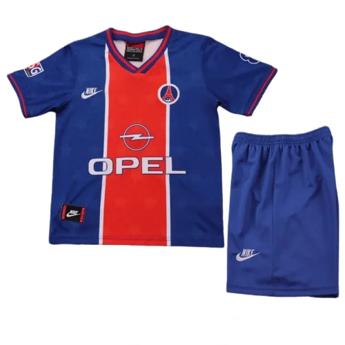 1995-1996 Kids PSG Home  Retro Soccer Jersey
