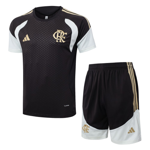 2025-26 Mens Flamengo dark brown Training Short Suit J26010#