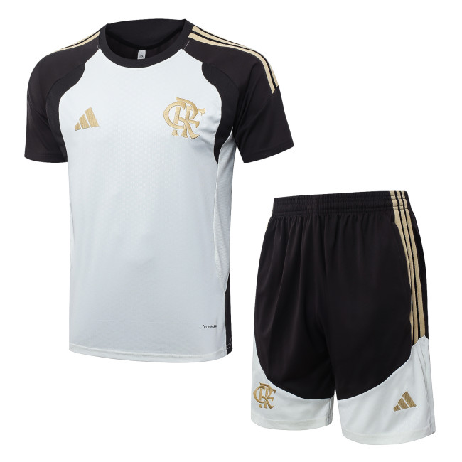 2025-26 Mens Flamengo beige Training Short Suit J26009#