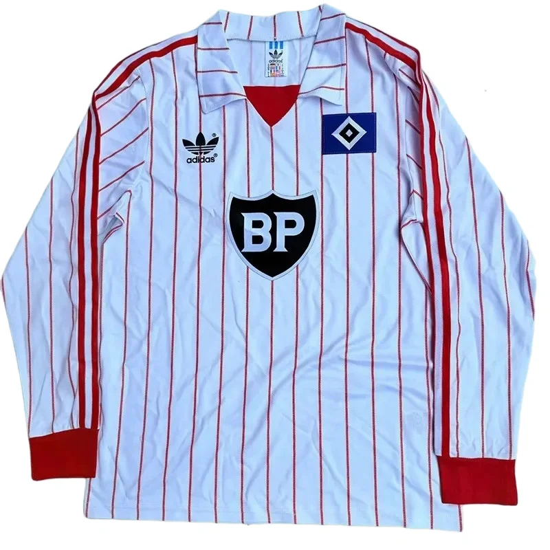 1983-1984 Hamburg SV Home Long Sleeve Retro Soccer Jerse