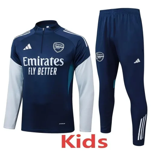 2025-26 Kids Arsenal  Royal blue Half Pull Tracksuit #E25171