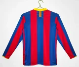 2010-11 Mens Barcelona home Long Sleeve Retro Soccer Jersey