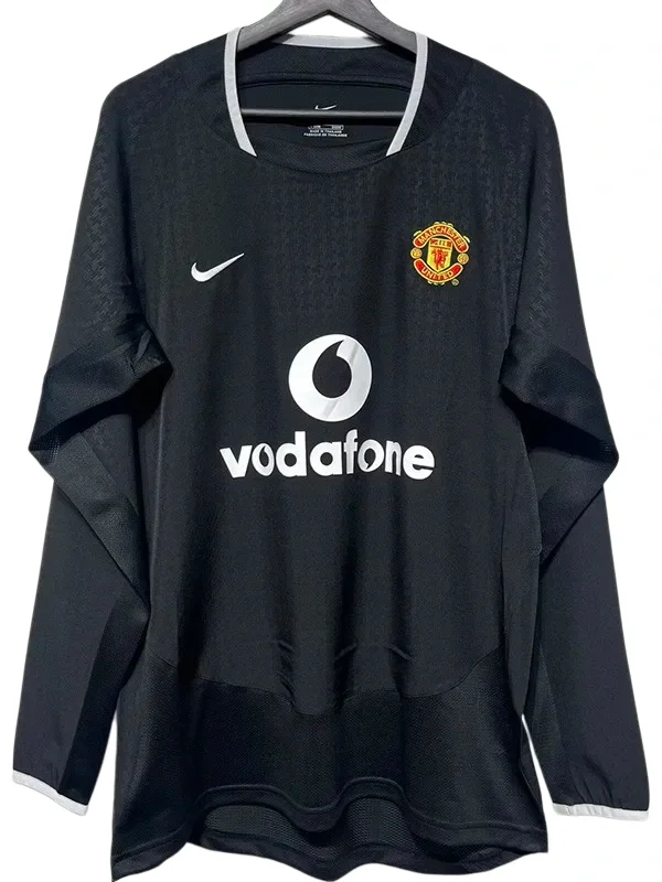 2003-2004  Manchester United Away Long Sleeve Retro Soccer Jersey