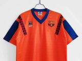 1991-92 Mens Retro Barcelona orange Away soccer  Jersey