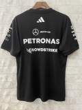 2025 F1 Mercedes Black T-Shirts Racing Suit(圆领)