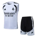 2025-26  Real Madrid white vest Training Short Suit  #D26014