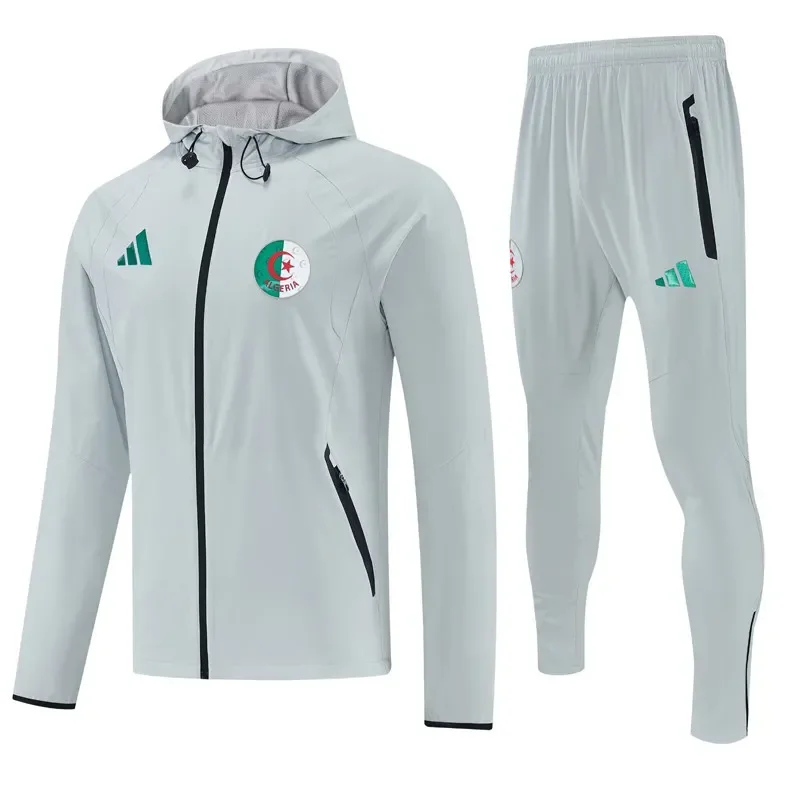 2026-27 Mens Algeria Gray Hoodie Jacket Tracksuit