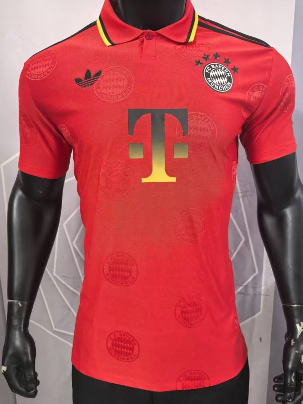2026-27 Mens Bayern Munich red polo Player Version Soccer Jersey