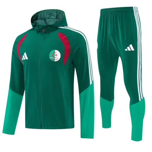 2026-27 Mens Algeria Green Hoodie Jacket Tracksuit
