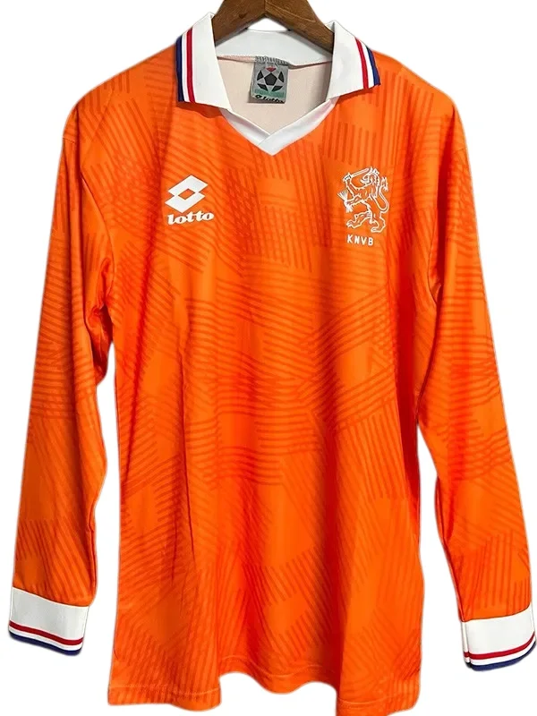 1993 Mens Netherlands Home long sleeves Retro Soccer Jersey