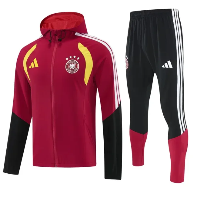 2026-27 Mens Germany Red Hoodie Jacket Tracksuit