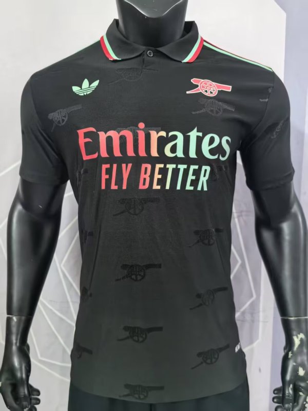 2026-27 Mens  Arsenal black polo Player Version Soccer Jersey