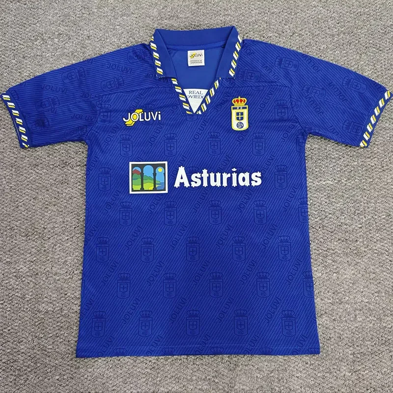 1995 Mens Real Oviedo Home Retro Soccer Jersey
