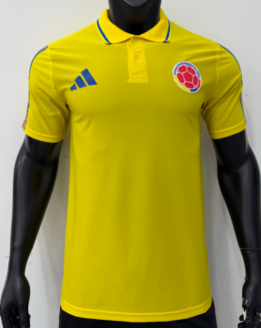 2026-27 Colombia Yellow Polo  Player version Soccer Training Jersey