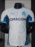 24-25 Marseille White & Blue Special Edition Player Version Soccer Jersey
